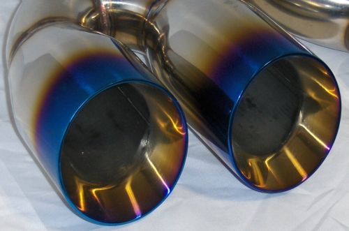 For 2015-21 Subaru WRX STi Muffler Exhaust Axle Back 4" Quad Burnt Tips RETURN, US $189.87, image 10