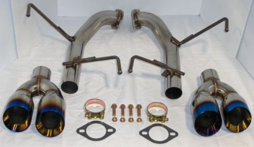 For 2015-21 Subaru WRX STi Muffler Exhaust Axle Back 4" Quad Burnt Tips RETURN, US $189.87, image 13