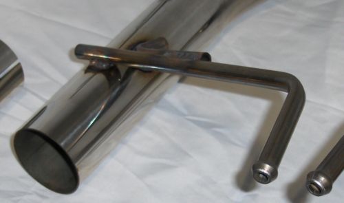 For 2015-21 Subaru WRX STi Muffler Exhaust Axle Back 4" Quad Burnt Tips RETURN, US $189.87, image 17