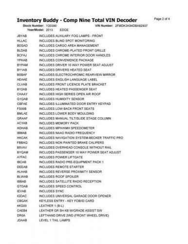 11 12 2013 14 Ford Edge Passenger Right RH Tail Light Lamp w/ Clear Red Lens, US $65.00, image 3