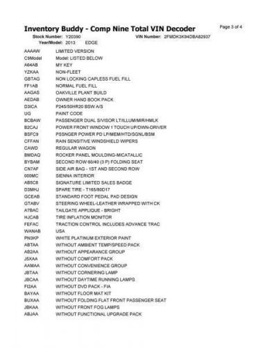 11 12 2013 14 Ford Edge Passenger Right RH Tail Light Lamp w/ Clear Red Lens, US $65.00, image 4