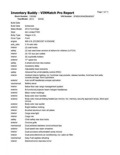 11 12 2013 14 Ford Edge Passenger Right RH Tail Light Lamp w/ Clear Red Lens, US $65.00, image 6