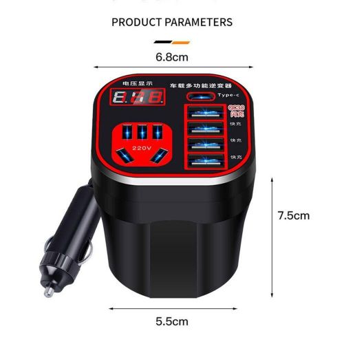 Car Power Inverter 12V24V TO 220V Voltage Converter with 4USB Ports Charger, AU $31.44, image 10