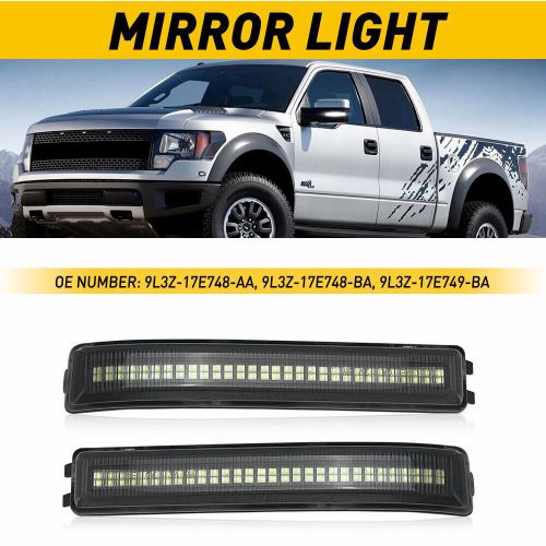 For 09-14 Ford F150 White LED Side Mirror Light Turn Signal Lamp Reflector Clear, US $18.99, image 11
