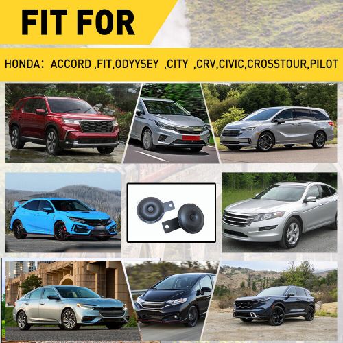 2PCS Car Metal Horns Black For Honda City Civic Fit CRV Accord OE#38150-S84-H01, US $21.99, image 5
