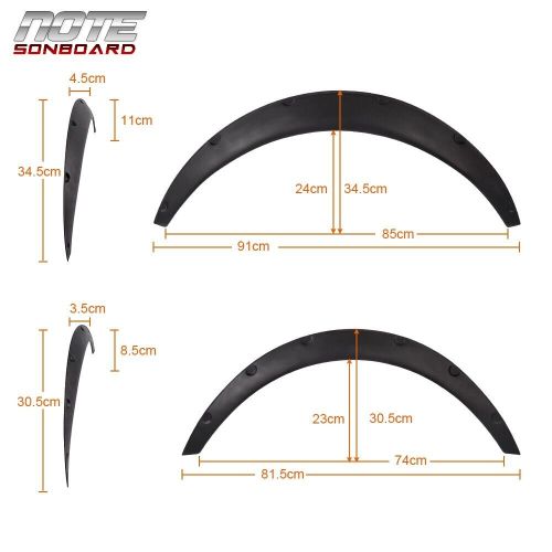 4PCS UNIVERSAL CAR TIRES FENDER FLARES OVER WIDE BODY WHEEL ARCHES FLEXIBLE, US $27.37, image 2