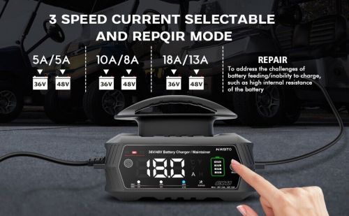 Golf Cart Battery Charger 48V 13A & 36V 18A Smart Charger - 3 Pin Round Plug, US $79.95, image 3