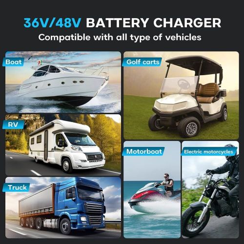 Golf Cart Battery Charger 48V 13A & 36V 18A Smart Charger - 3 Pin Round Plug, US $79.95, image 9