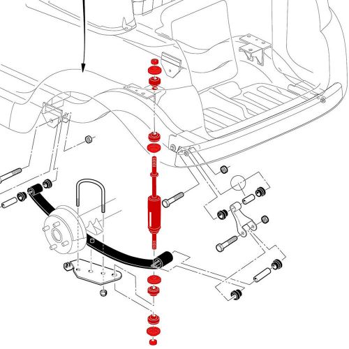 Set of 4 Golf Cart Front & Rear Shock Absorbers Fits 81-08 Club Car DS, US $60.72, image 2