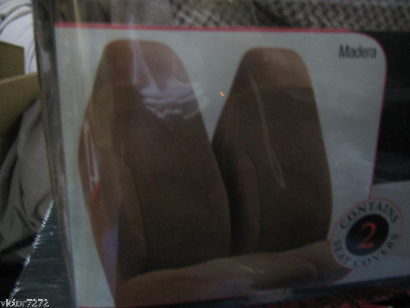 Car and driver universal buicket seat cover madera/brown 1 cover new