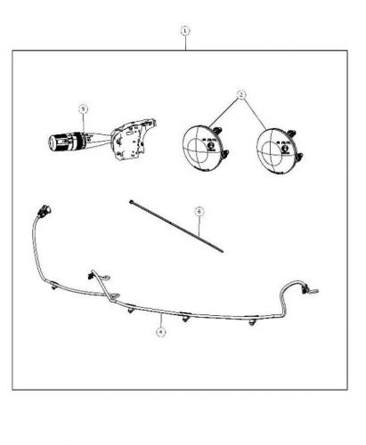 Genuine Mopar Front Fog Lamp 68081399AB, US $53.24, image 3