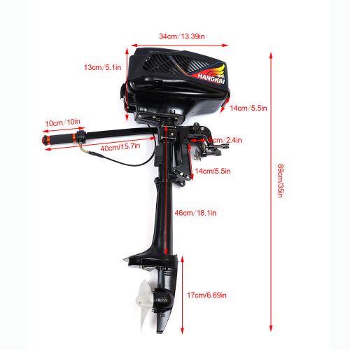 2 Stroke 3.6 HP Outboard Motor Boat Engine Water Cooling Ignition CDI 2600W US, US $232.04, image 6
