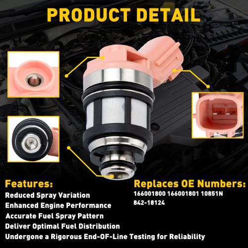 For 1999-2004 FRONTIER NISSAN QUEST cylinder Fuel injectors 166001801 166001800, US $65.99, image 8