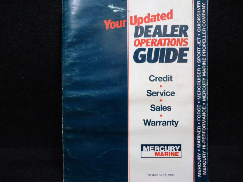 1996 mercury/mariner/mercruiser/force dealer operations guide# 90-827690-96 boat