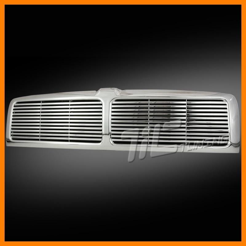 98 99 00 01 dodge ram chrome upper billet grille grill pickup truck crew cab