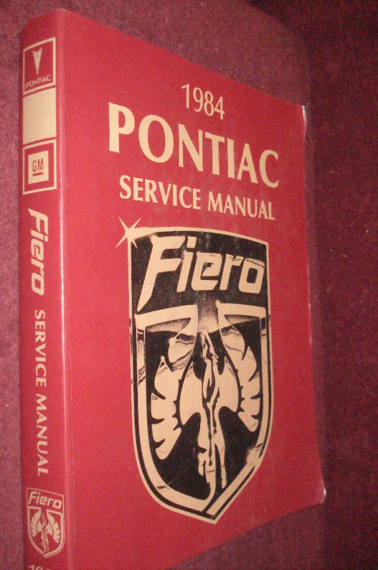 1984 pontiac fiero shop manual / shop book / maintenance manual--nice original!!