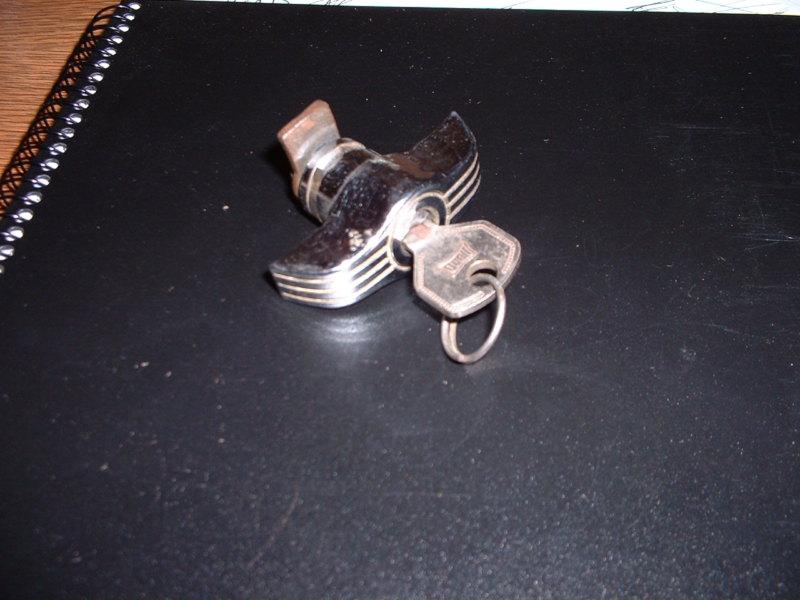 Orig1937 ford glove box lock with nos key flathead