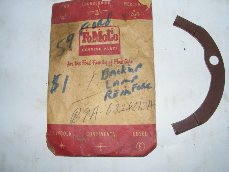 1959 ford passenger backup lamp opening reinforcement plate lh nos new old stock