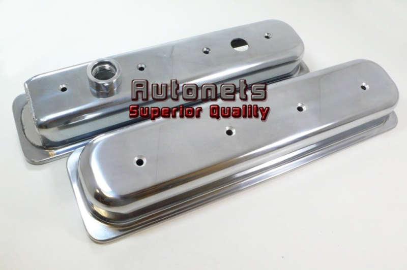 Find Tall Small Block Chevy 305,350 Center Bolt Polished Aluminum Valve