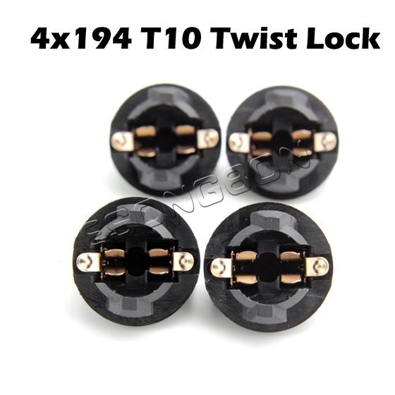  twist lock 168/194(t3-1/4) wedge instrument panel dash light bulb base socket