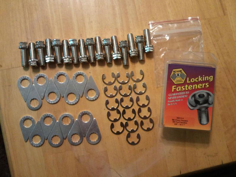 Stage 8 locking fasteners #8912-a bb chevy/bb ford 3/8" - 16 x 1"