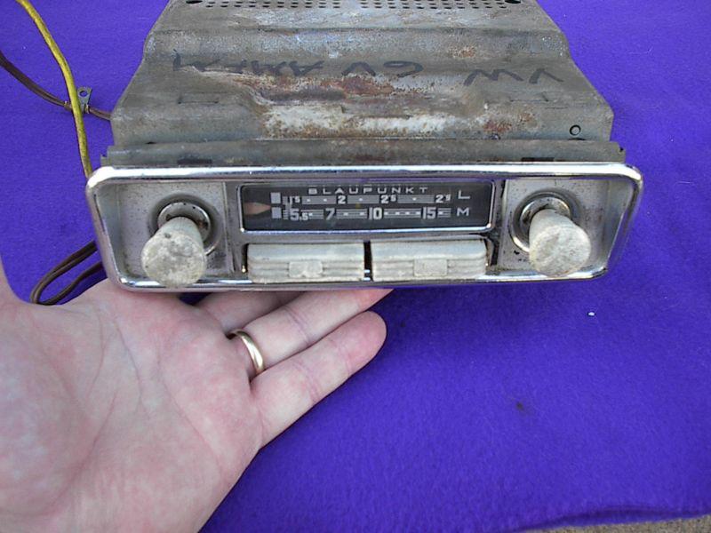 1958-64 blauplunkt volkswagon or porsche am & long wave radio, dash plate & knob