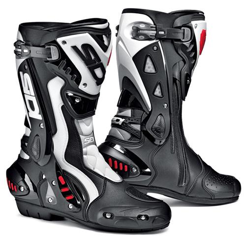 Sidi st black/white racing motorcycle boots eur 46 us 11-11.5