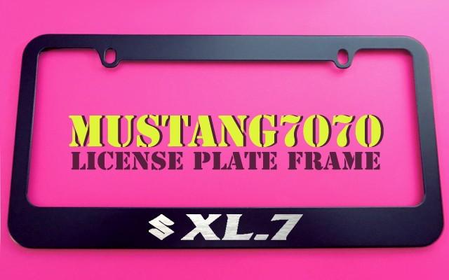1 brand new suzuki xl7 black metal license plate frame + screw caps