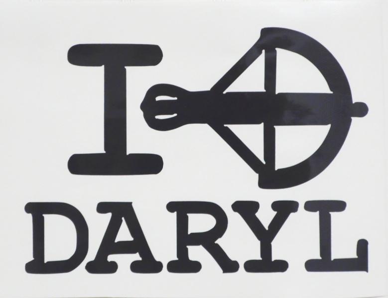 I love daryl walking dead car window vinyl decal sticker choose from 10 colors