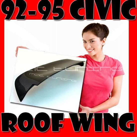 Buy 9295 CIVIC 3DR HB EG (CARBON FIBER) SPOON STYLE REAR SPOILER ROOF WING DUCKBILL in Rowland