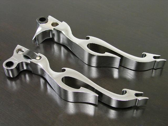 Chrome Flame Clutch Brake Levers for Harley Road King Glide Electra Street Ultra, US $23.95, image 1
