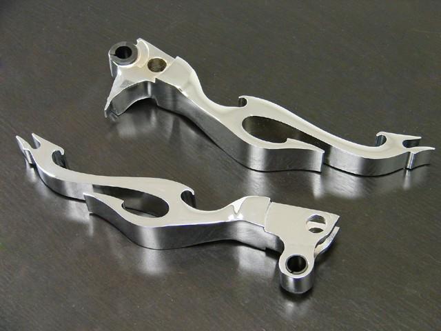 Chrome Flame Clutch Brake Levers for Harley Road King Glide Electra Street Ultra, US $23.95, image 2