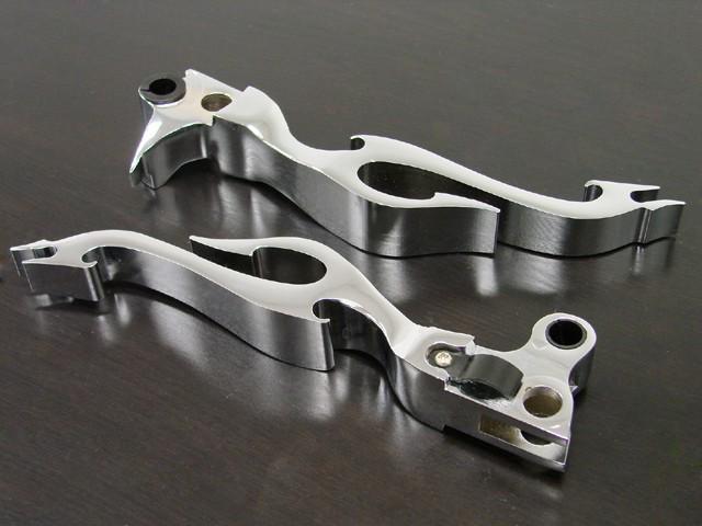 Chrome Flame Clutch Brake Levers for Harley Road King Glide Electra Street Ultra, US $23.95, image 3