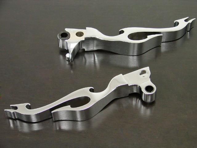 Chrome Flame Clutch Brake Levers for Harley Road King Glide Electra Street Ultra, US $23.95, image 4