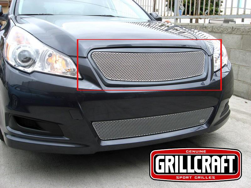 2010-2012 subaru legacy grillcraft upper 1pc silver grille insert mx grill