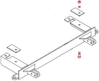Blue ox bx2102 base plate f/ford bronco ii ranger 83-90