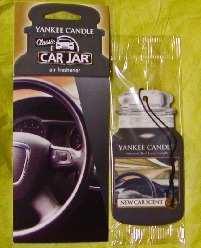 3 yankee candle new car scent car jar air fresheners new car leather smell jars