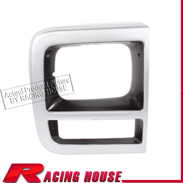 Passenger side frame head light lamp door bezel 92-96 chevy gmc right grey trim