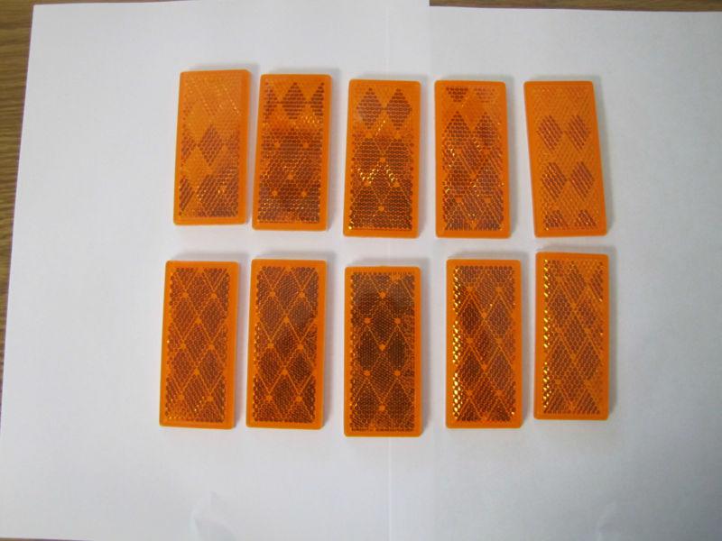 Dot aproved 1 3/8 x3 1/8 " amber self adhesive reflectors lot of 25