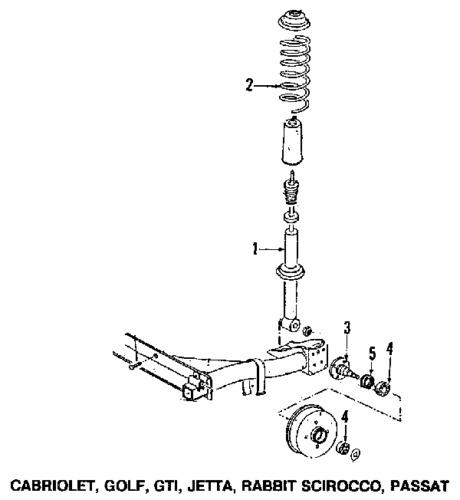 Volkswagen 1j0511115am genuine oem factory original coil spring