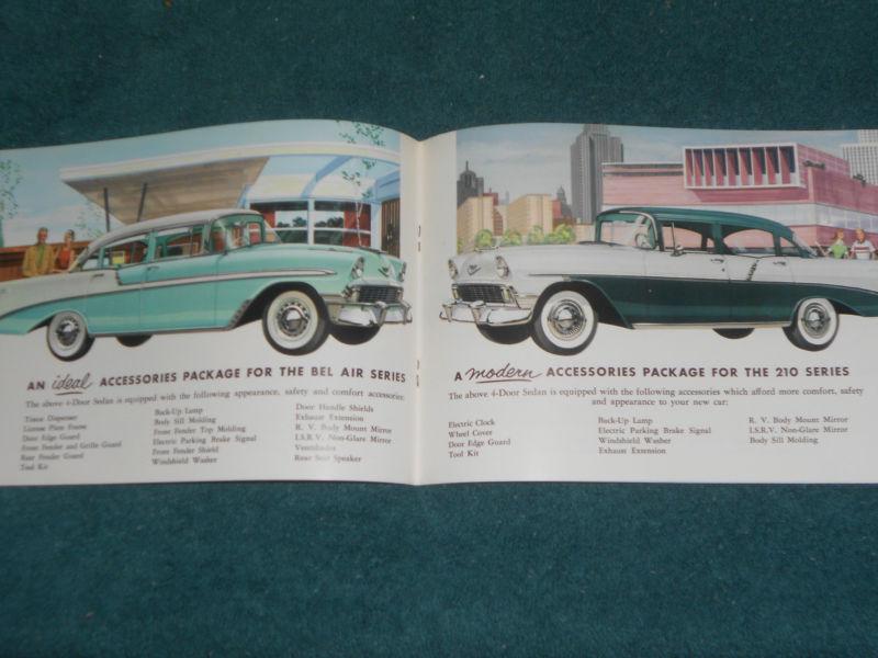 Buy 1956 CHEVROLET ACCESSORIES CATALOG / SALESMAN'S ORIGINAL SHOWROOM LITERATURE in Benton