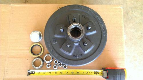 New trailer 5 on 4.5" brake drum kit 3500 lb axle 10" x 2.25" ** free shipping