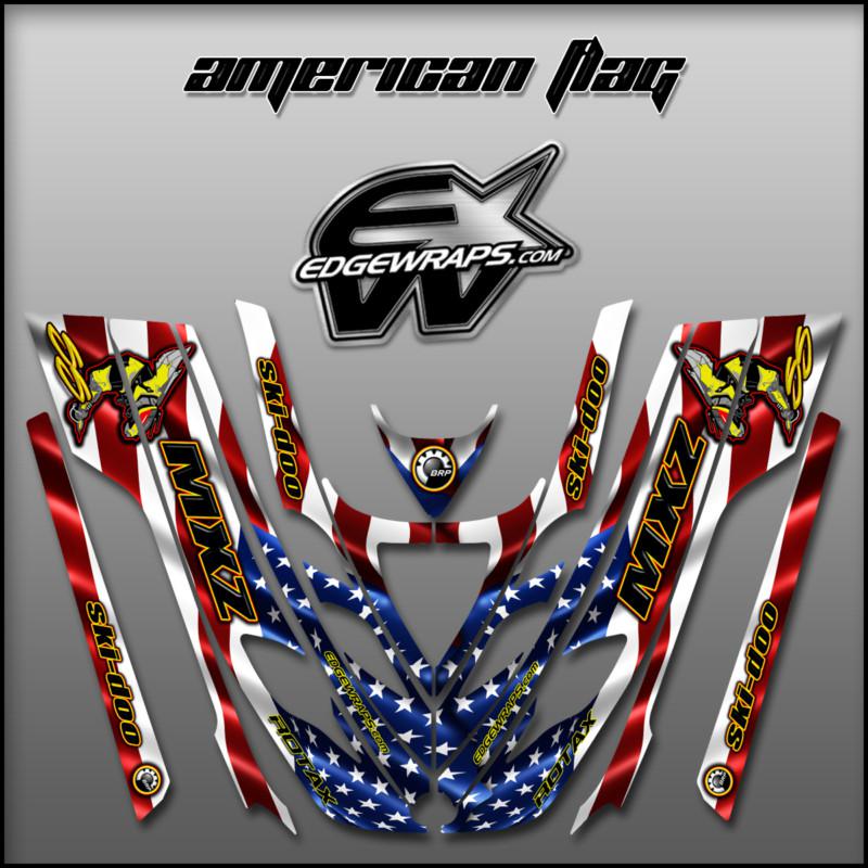 Ski doo zx sk 99, 00, 01,02,03 mxz 600 500 800 custom graphics - american flag