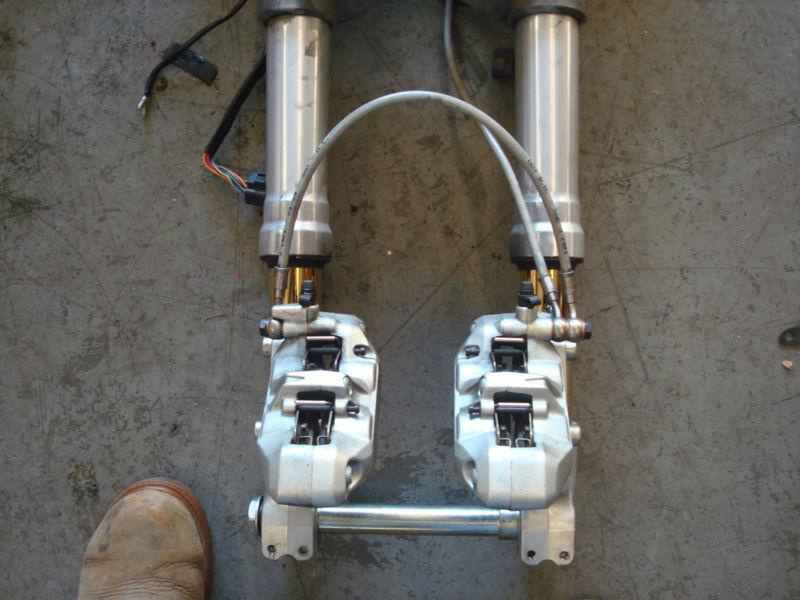 2005 05 Ducati 999 Front Forks Triple Tree Brake Calipers Brakes Clip-Ons Switch, US $725.00, image 9