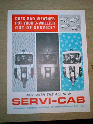 Nos vintage harley davidosn servi-car servi-cab flyer