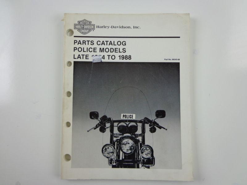 Buy Harley Davidson Late 198488 Police Models Parts Catalog 9954588