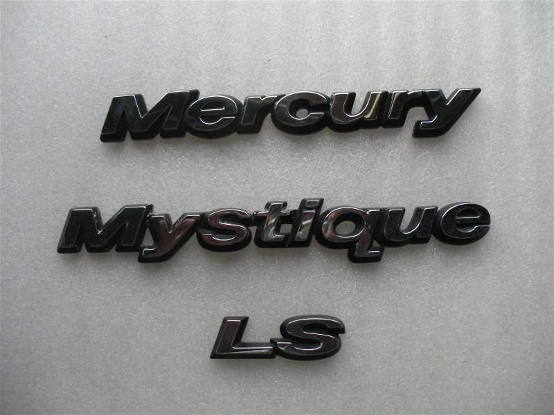 1997 mercury mystique ls rear trunk emblem logo decal set 97 used
