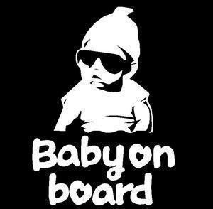 Baby on board vinyl car window sticker