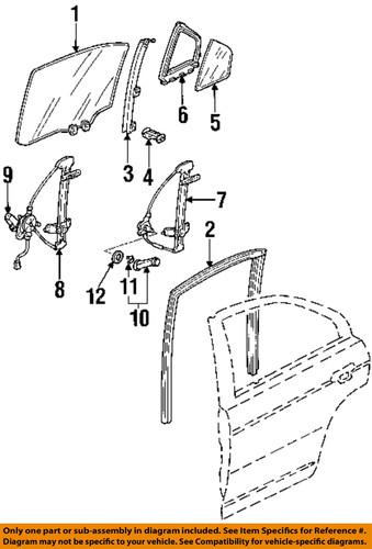 Honda oem 72735s5a003 glass-rear door-run channel