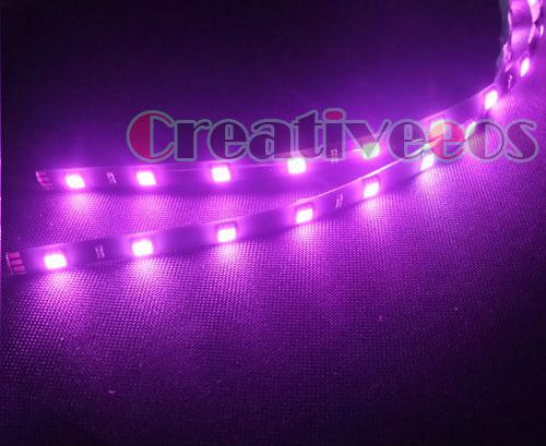 2x 30cm 5050 smd 12leds car waterproof flexible led strips lights pink purple